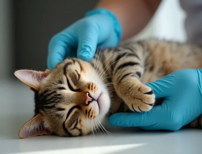 Specialist carefully handling a deceased cat with dignity in Blairgowrie